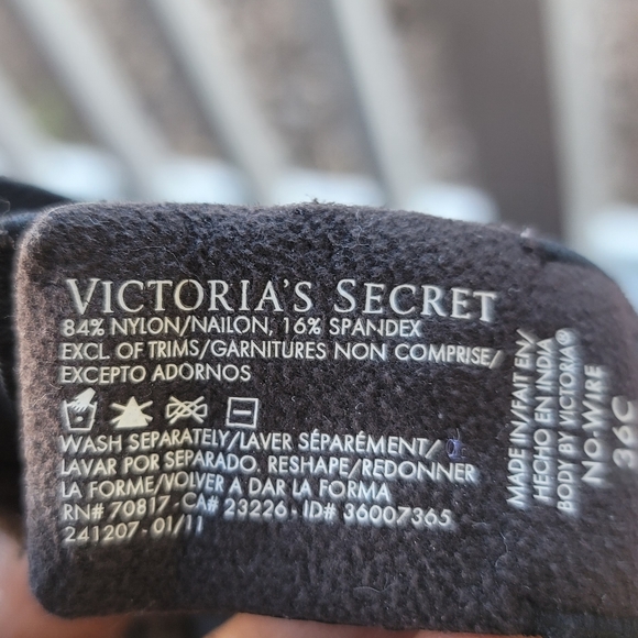 Victoria's Secret Wear Everywhere Black No Wire Bra 36C - Picture 3 of 9